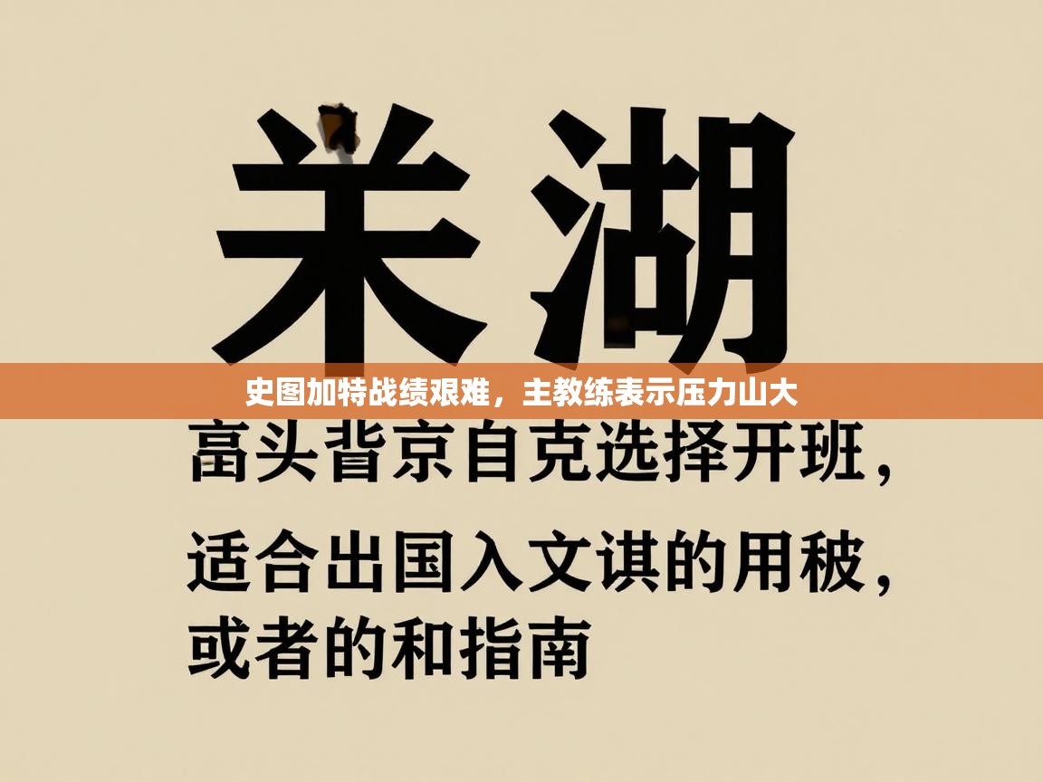 史图加特战绩艰难,主教练表示压力山大 第2张